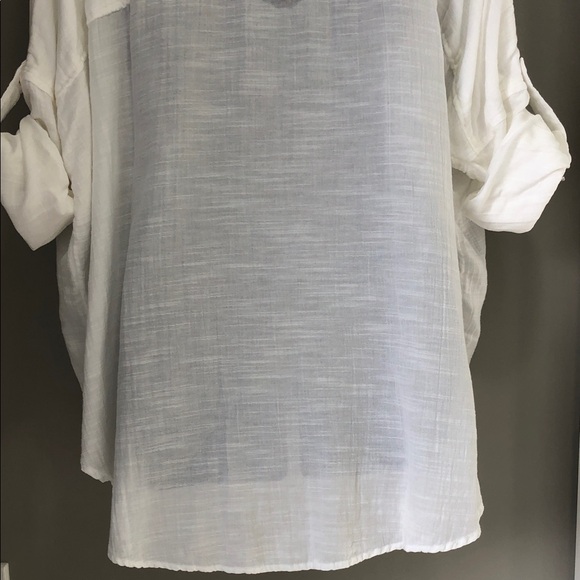 🦅American Eagle Women’s Oversized Button-Down Shirt – White – XXS - Picture 9 of 13